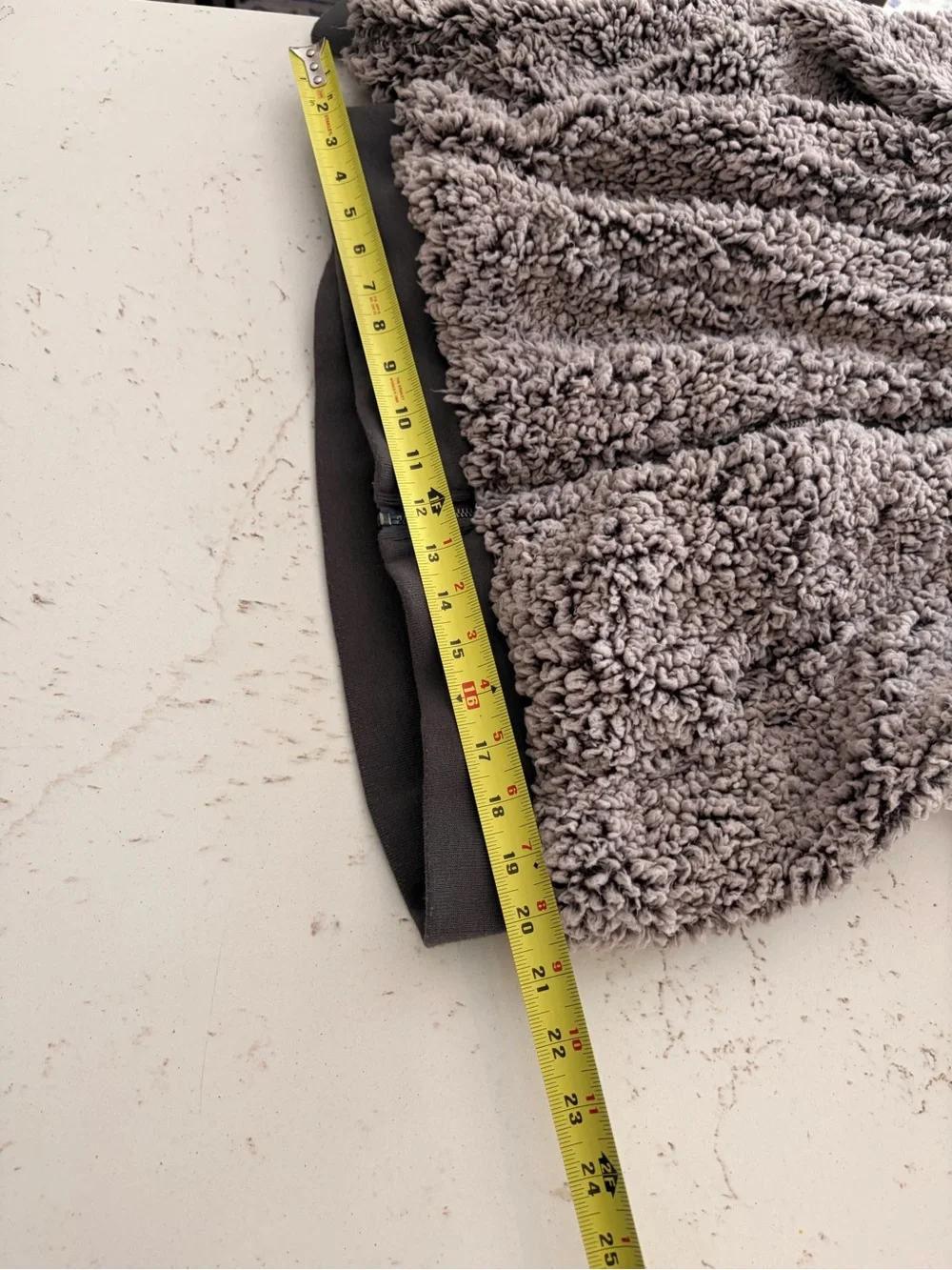 Thread & Supply Plush Sherpa Zip Hoodie in Taupe and Cream - Picture 9 of 9